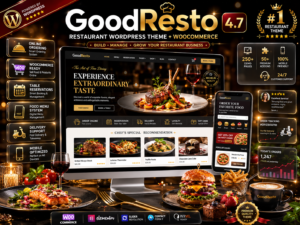 GoodResto Theme 4.7 – Restaurant WordPress Theme + WooCommerce