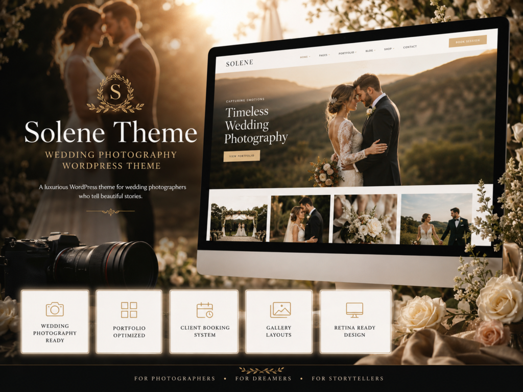 Solene Theme – Wedding Photography WordPress Theme