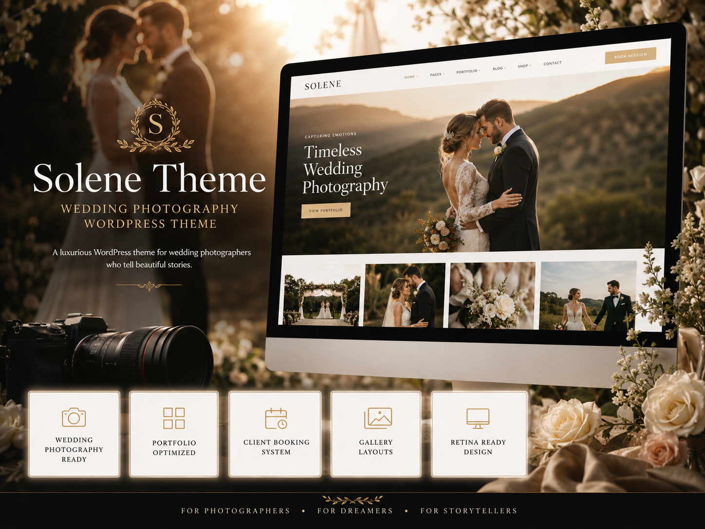 Solene Theme – Wedding Photography WordPress Theme