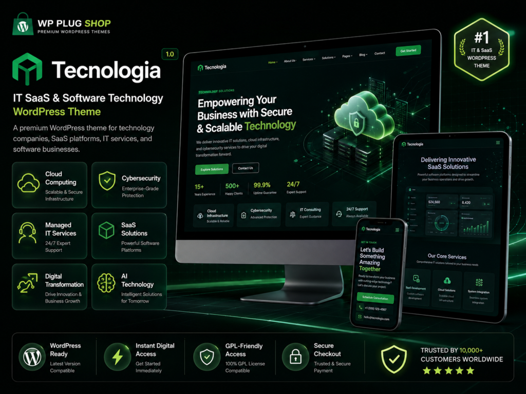 Tecnologia – IT SaaS Software Technology WordPress Theme