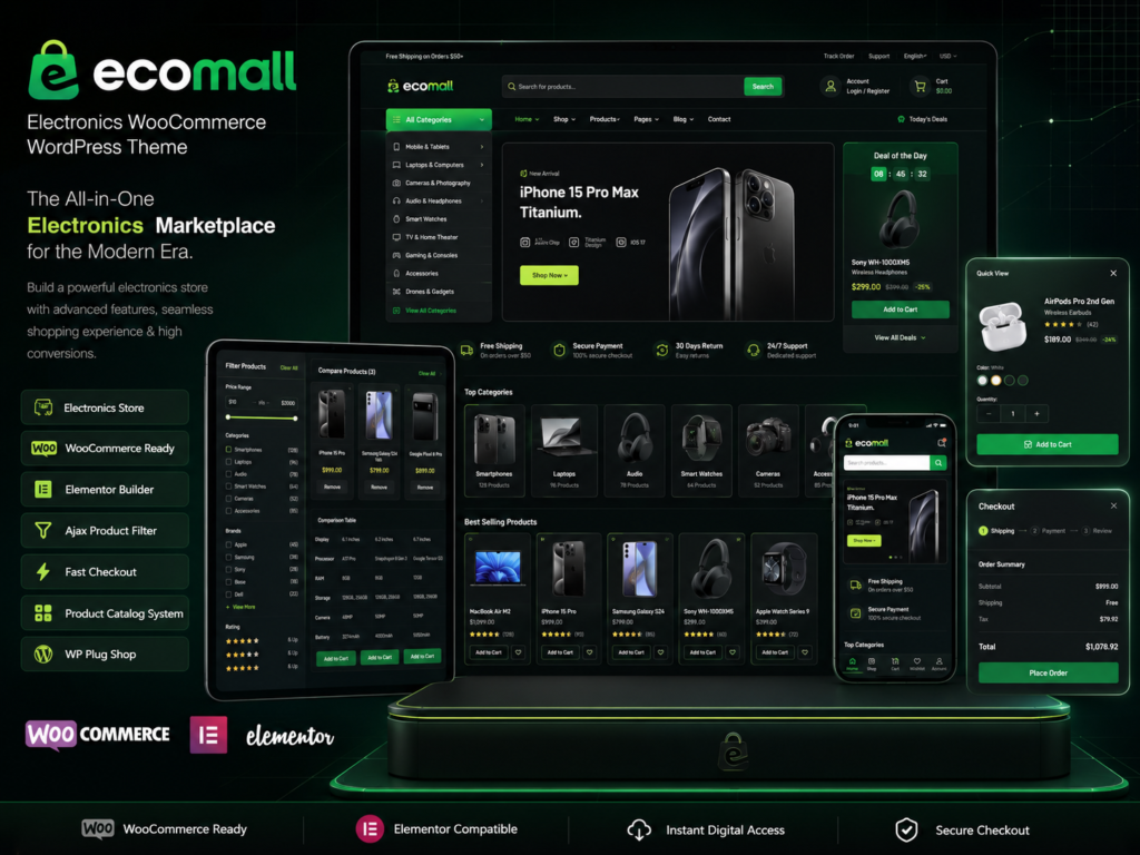 Ecomall – Electronics WooCommerce WordPress Theme