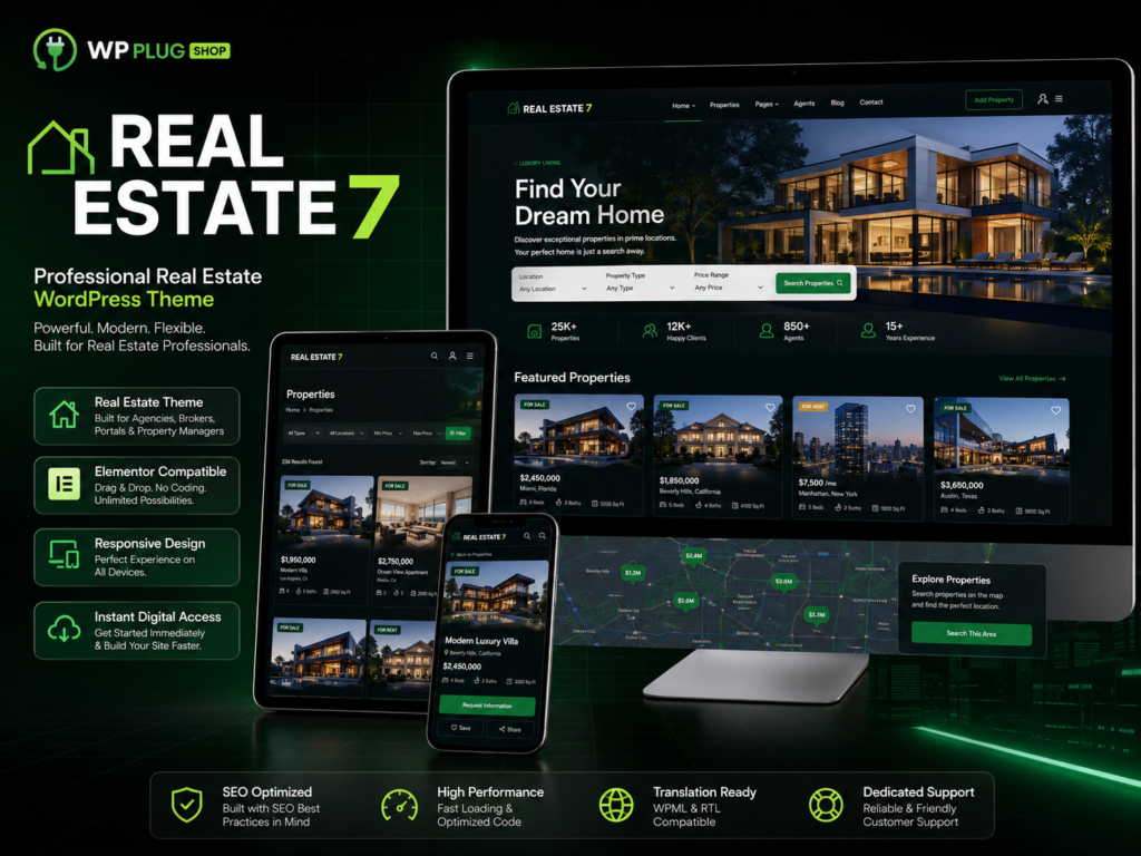 Real Estate 7 – Real Estate WordPress Theme