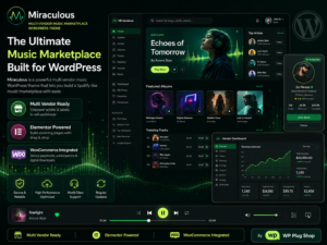 Miraculous Theme – Multi Vendor Music Marketplace & WooCommerce Elementor WordPress Theme