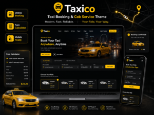 Taxico – Taxi Company & Online Cab Booking WordPress Theme (Ride Reservation, Fare Calculator & Booking System)