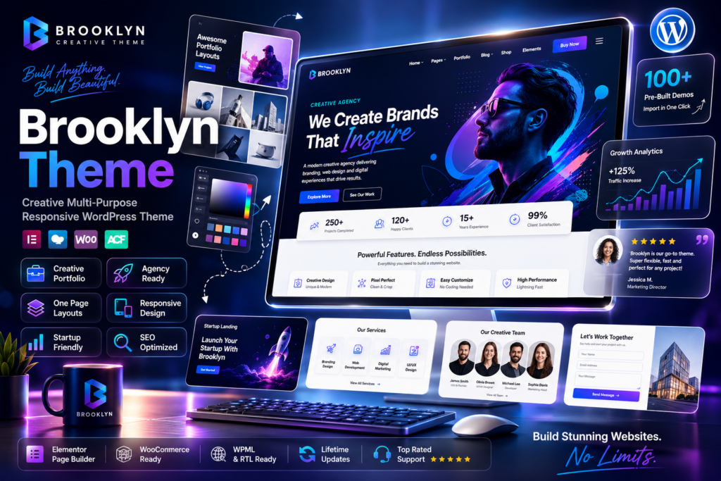 Brooklyn Theme – Creative Multi-Purpose Responsive WordPress Theme