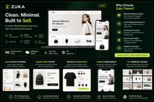 Zuka Theme – Clean Minimal WooCommerce WordPress Theme 1.8.0