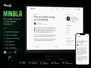 Themify Minblr WordPress Theme for Minimal Personal Blogging & Clean Content Publishing