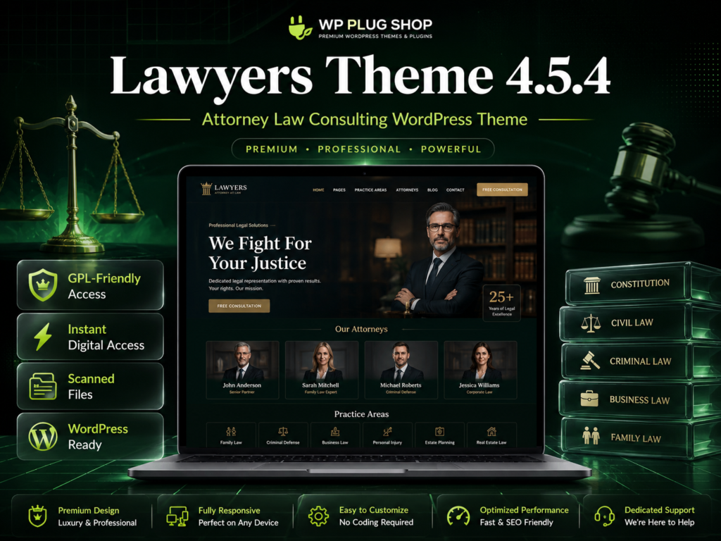 Lawyers Theme 4.5.4 – Attorney Law Consulting WordPress Theme