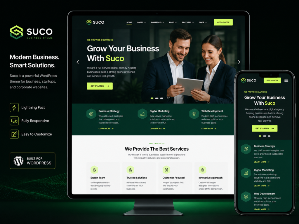 Themify Suco WordPress Theme for Business Websites, Landing Pages & Marketing Sites