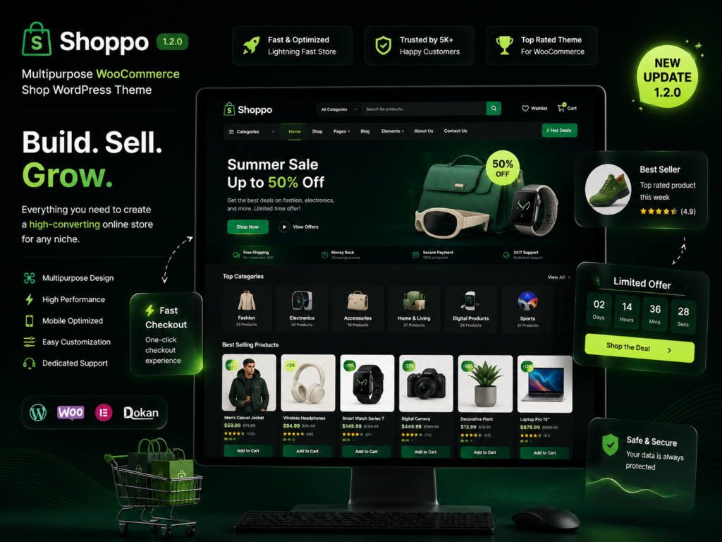 Shoppo Theme 1.2.0 – Multipurpose WooCommerce WordPress Theme for High-Converting Online Stores