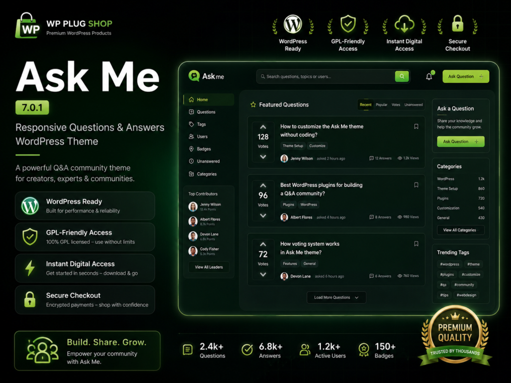 Ask Me Theme 7.0.1 – Responsive Questions & Answers WordPress Theme