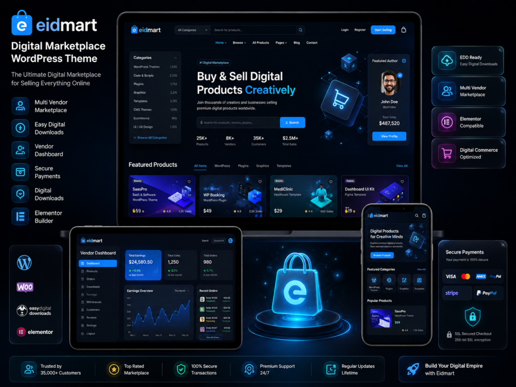 Eidmart – Digital Marketplace WordPress Theme