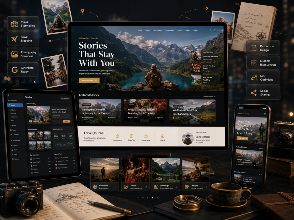 Evoke Theme – Photo Stories WordPress Blog Theme