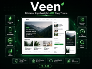 Veen – Minimal Lightweight AMP Blog for WordPress 2.7.0