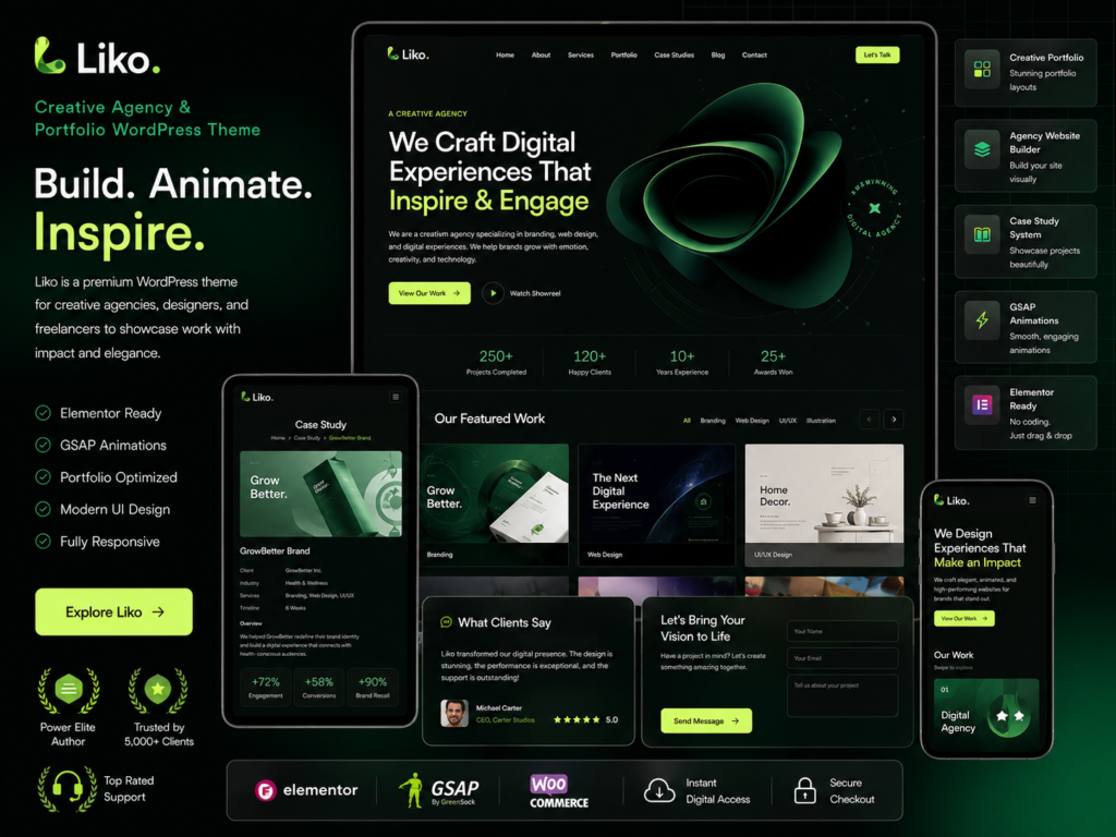 Liko – Creative Agency & Portfolio WordPress Theme