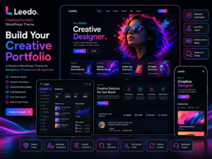 👉 Leedo – Modern, Colorful & Creative Portfolio WordPress Theme