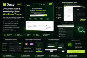 Docy Theme – Documentation & Knowledge Base WordPress Theme with Helpdesk Forum v4.4.0