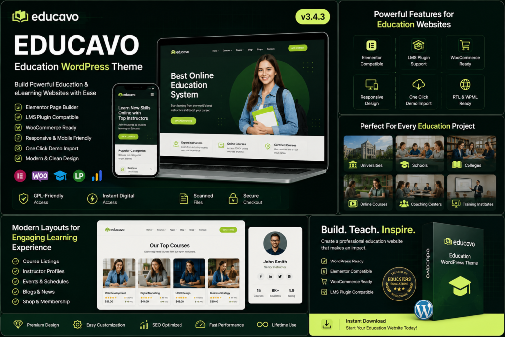Educavo – Education WordPress Theme 3.4.3