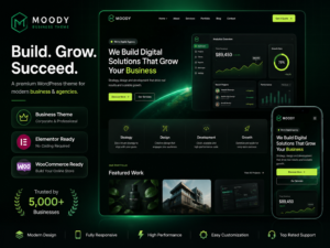 Moody Corporate Business Agency WordPress Theme for Elementor & WooCommerce