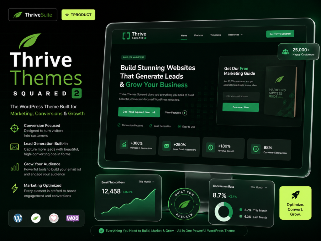 Thrive Themes Squared – Conversion-Focused WordPress Theme for Marketing & Lead Generation