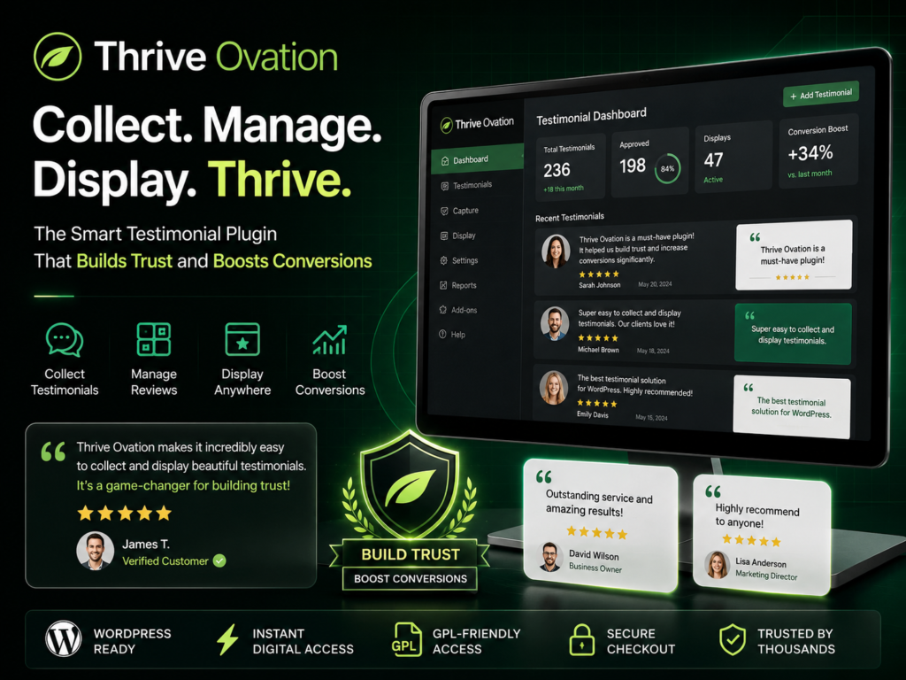 Thrive Ovation Testimonial Plugin – WordPress Social Proof & Review Manager