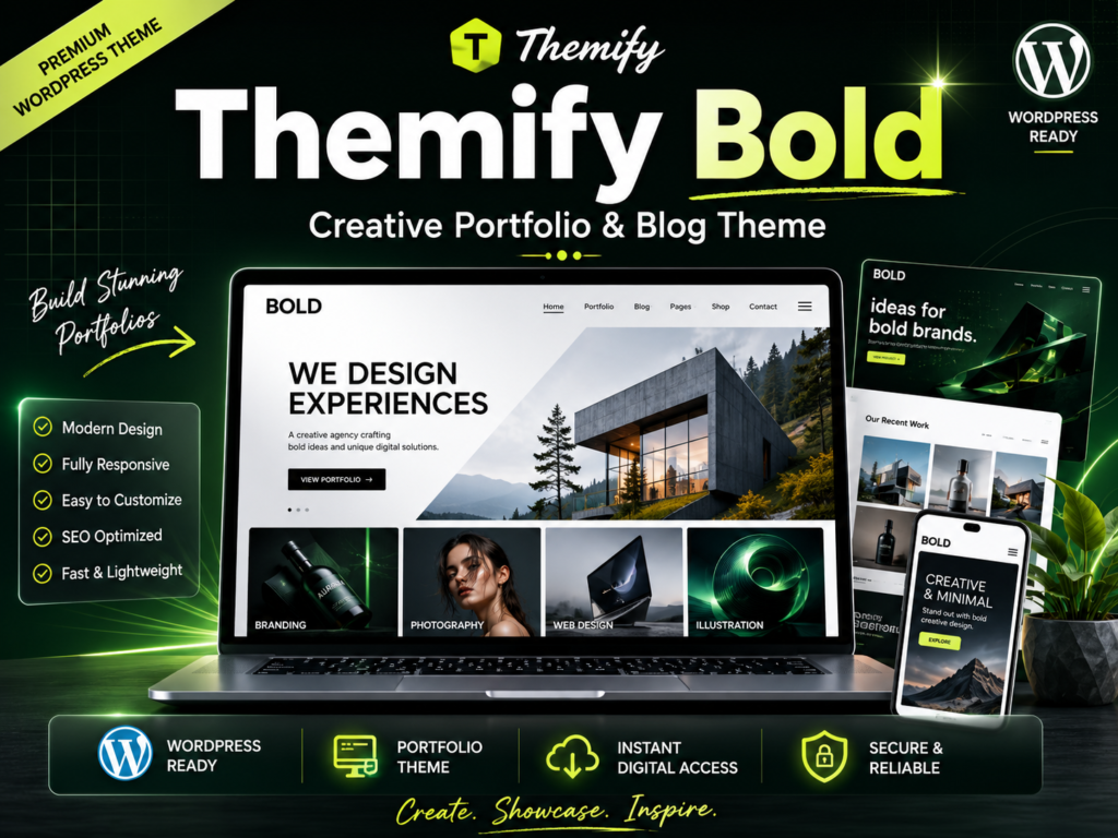 Themify Bold – Creative Portfolio & Blog WordPress Theme (Responsive & WooCommerce Ready)