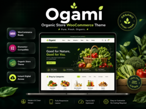 Ogami – Organic Store & Grocery WooCommerce WordPress Theme (Elementor Ready)