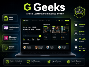 Geeks – Online Learning Marketplace WordPress Theme (LMS, Courses & eLearning Platform)
