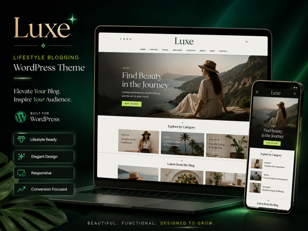Thrive Themes Luxe – Lifestyle Blogging & Personal Brand WordPress Theme