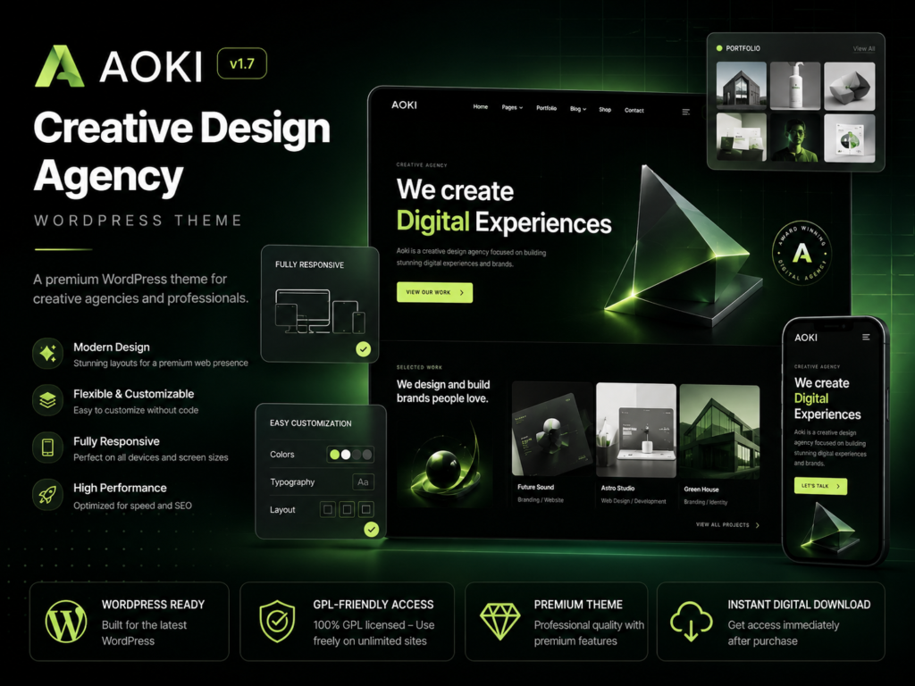 Aoki Theme – Creative Design Agency WordPress Theme v1.7