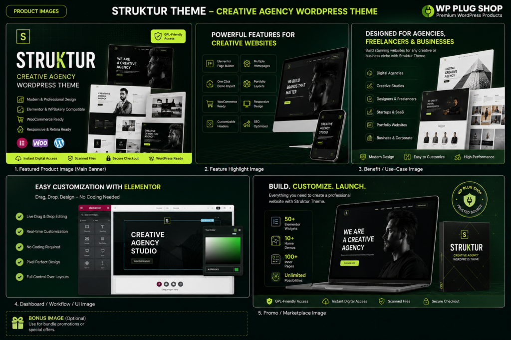 Struktur Theme – Creative Agency WordPress Theme for Elementor & WooCommerce