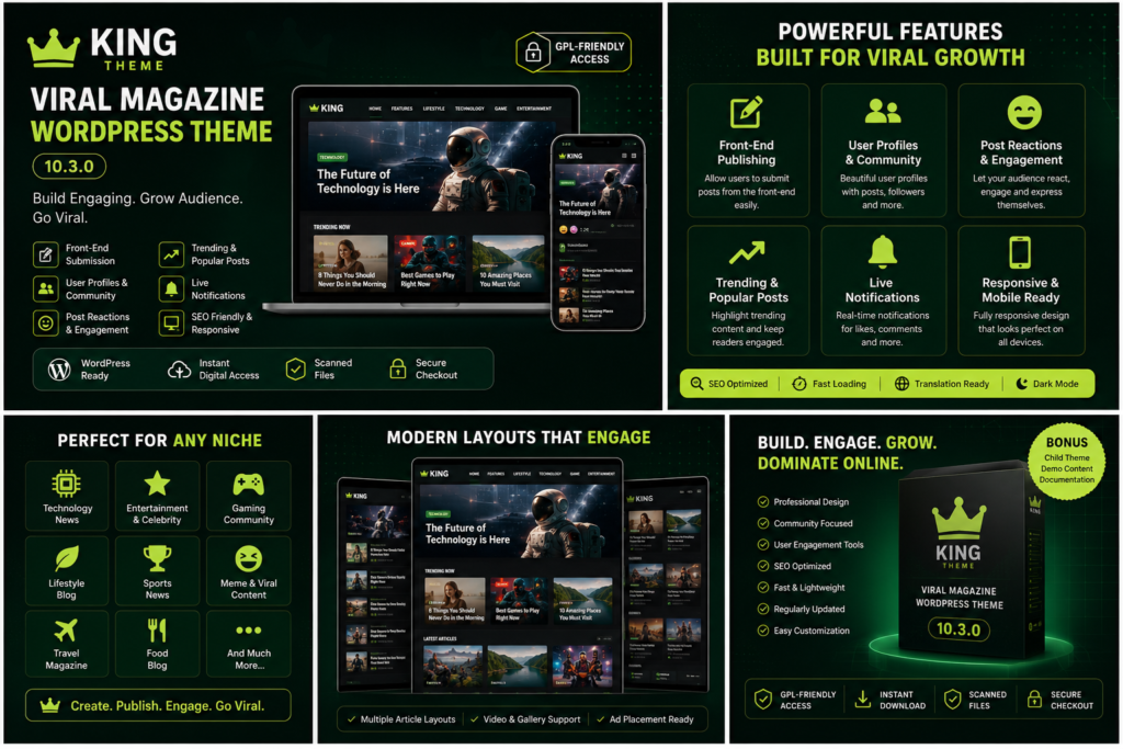 King Theme – Viral Magazine WordPress Theme 10.3.0