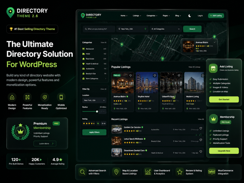Directory Theme Multi-purpose WordPress Theme 2.6