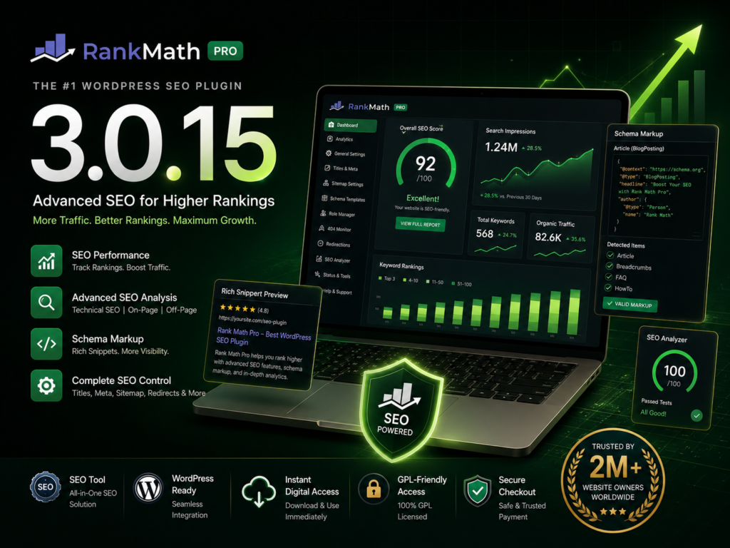 Rank Math Pro SEO 3.0.15 – Advanced WordPress SEO Plugin