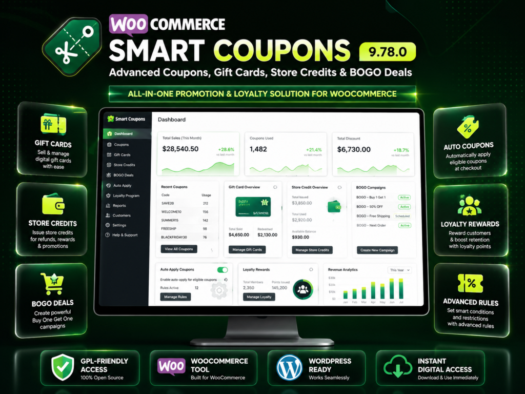 WooCommerce Smart Coupons 9.78.0 – Advanced Coupons, Gift Cards, Store Credits & BOGO Deals