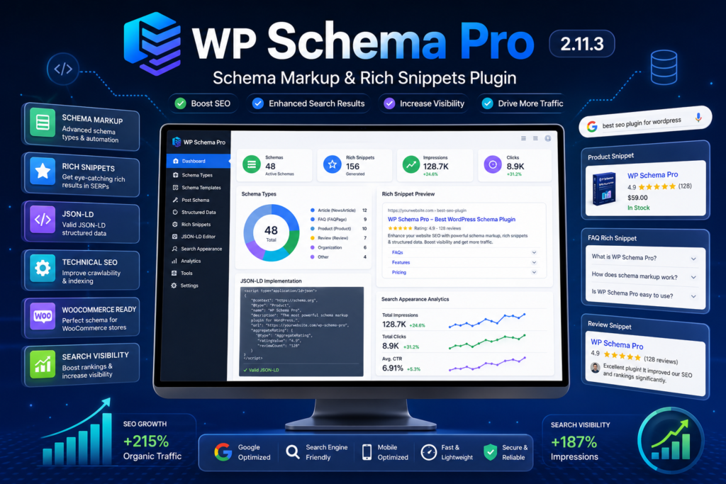 WP Schema Pro 2.11.3 – WordPress Schema Markup & Rich Snippets Plugin