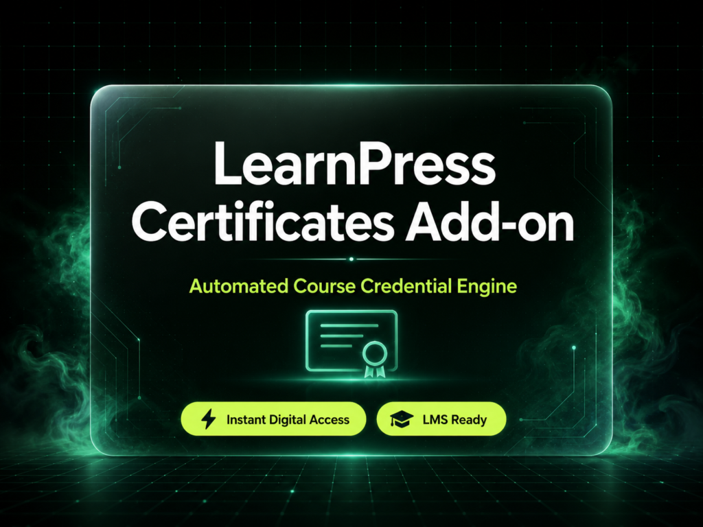 LearnPress Certificates Add-on – Premium Custom LMS Certificate WordPress Plugin