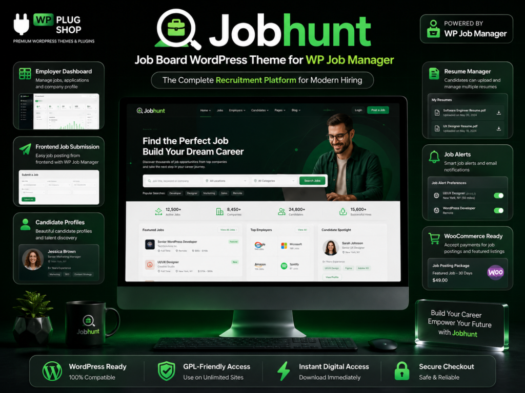 Jobhunt – Job Board WordPress Theme for WP Job Manager