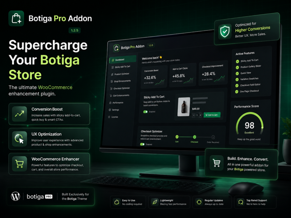 Botiga Pro Addon 1.3.5 – WooCommerce Theme Enhancement & Conversion Optimization Plugin