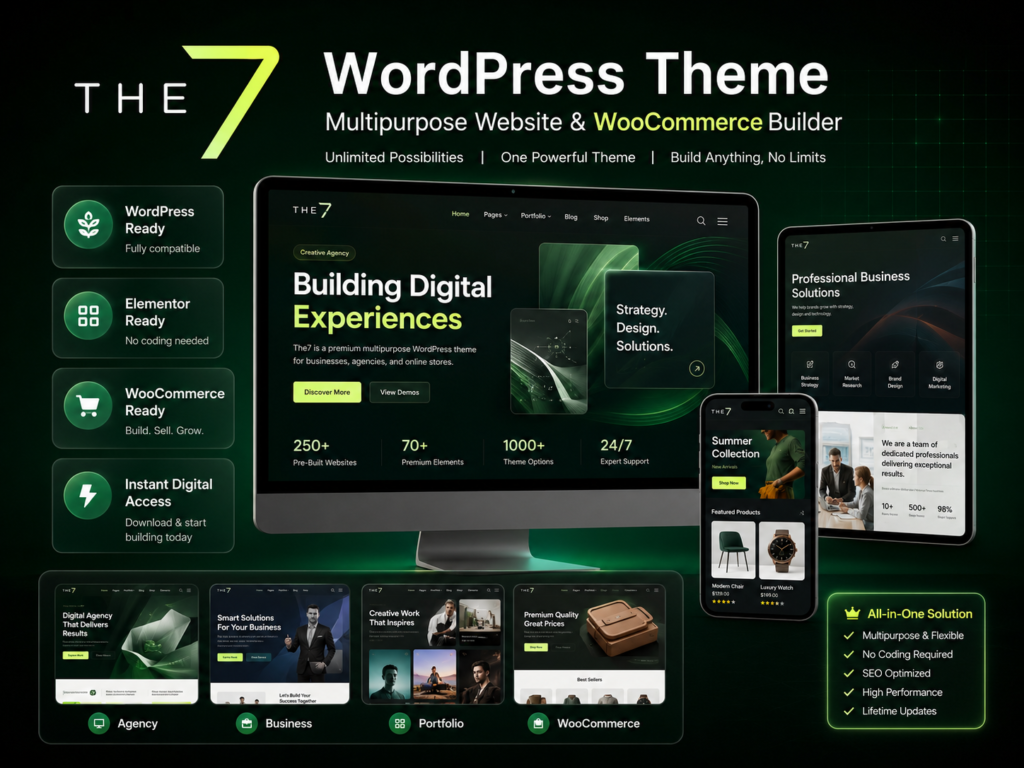 The7 WordPress Theme – Multipurpose Website & WooCommerce BuilderThe7 WordPress Theme – Multipurpose Website & WooCommerce Builder