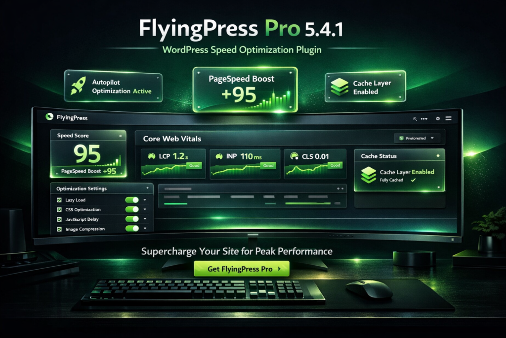 FlyingPress Pro 5.4.1 – Lightning-Fast WordPress Speed Optimization & Core Web Vitals Autopilot Plugin
