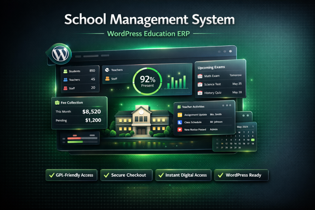 School Management System for WordPress 93.1.0 – Complete Education ERP Plugin
