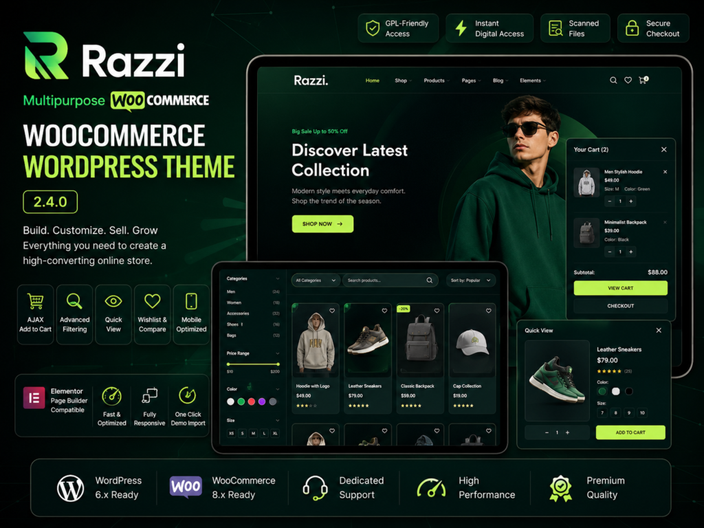 Razzi – Multipurpose WooCommerce WordPress Theme 2.4.0