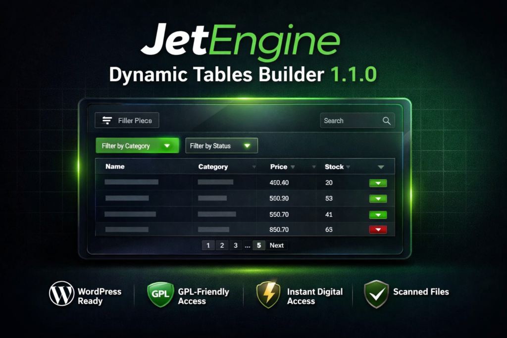JetEngine Dynamic Tables Builder 1.1.0 – Advanced Dynamic Tables for WordPress