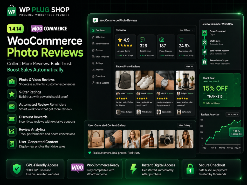 WooCommerce Photo Reviews 1.4.14 – Review Reminders, Photo Reviews & Discount Rewards Plugin