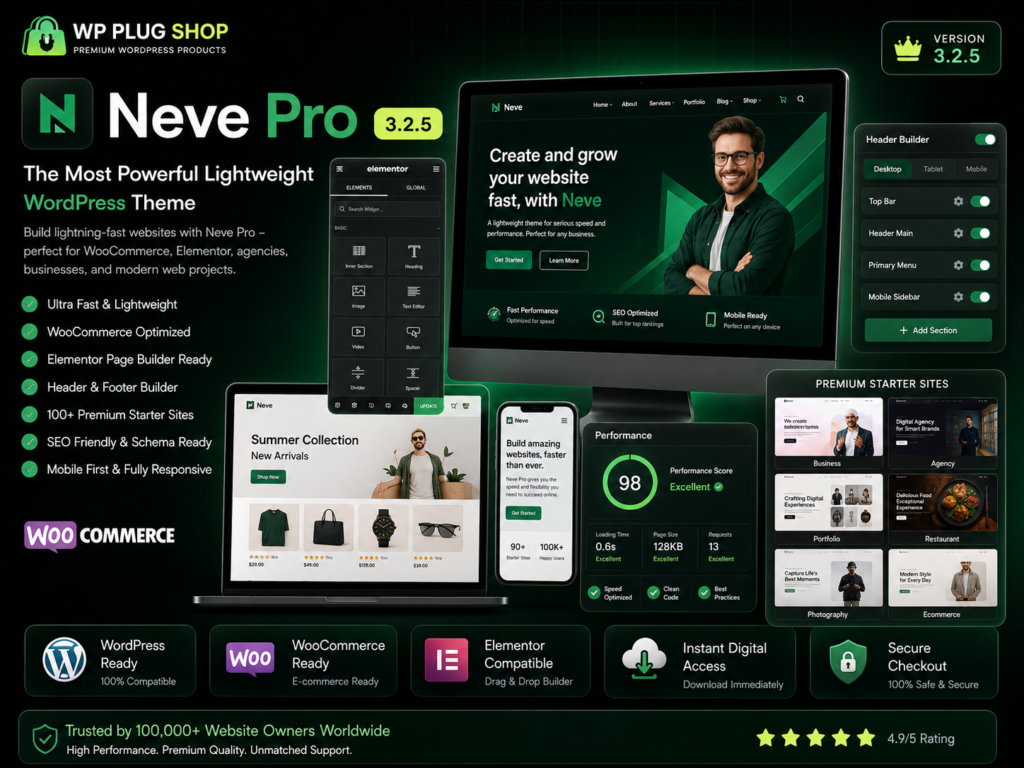 Neve Pro 3.2.5 – Premium Lightweight WordPress Theme for WooCommerce & Elementor
