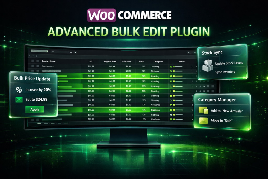 WooCommerce Advanced Bulk Edit Plugin – Spreadsheet Bulk Product Editor for WooCommerce Stores