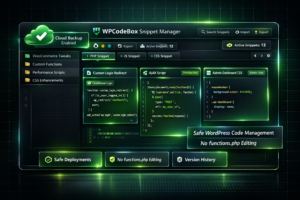 WPCodeBox – Advanced WordPress Code Snippet Manager for Safe Custom Code & Developer Workflow
