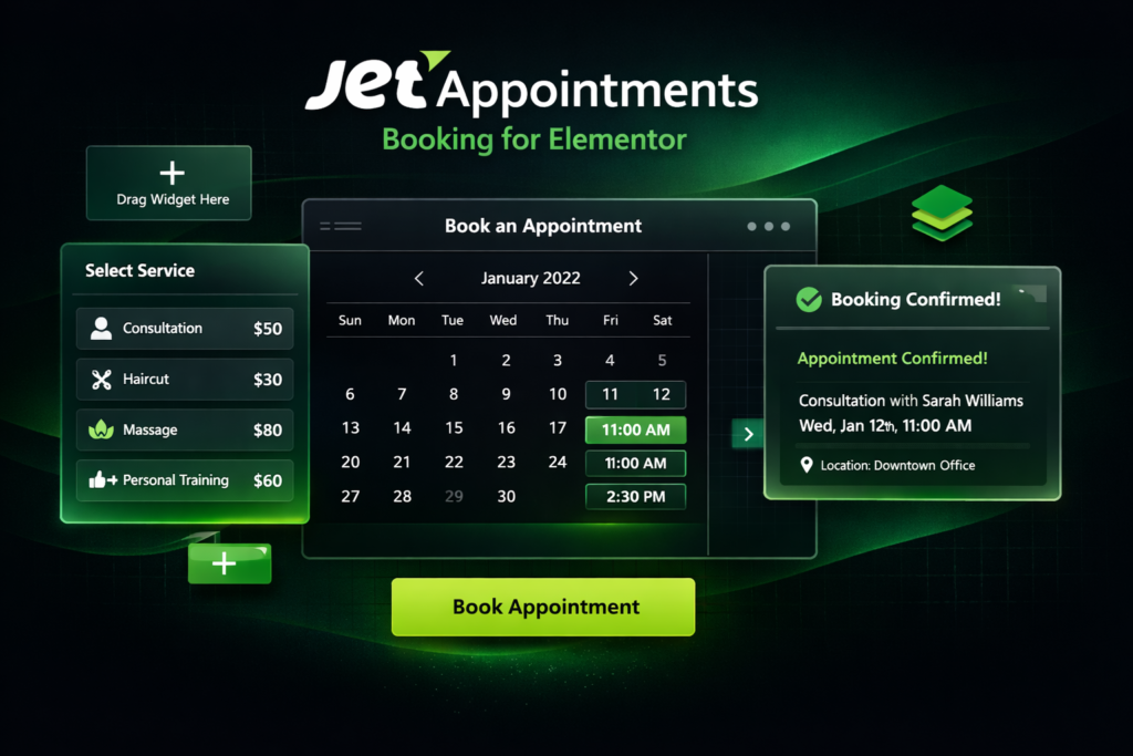 Jet Appointments Booking for Elementor – WordPress Appointment Scheduling & Booking Plugin