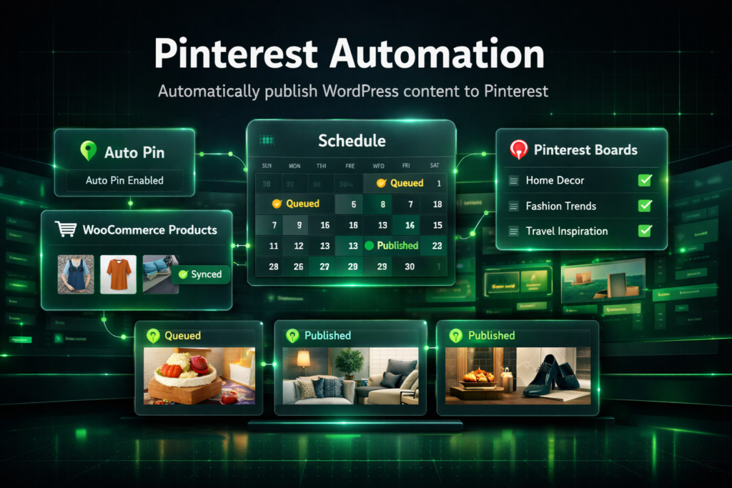 Pinterest Automatic Pin WordPress Plugin – Auto Pin Scheduler for WordPress & WooCommerce
